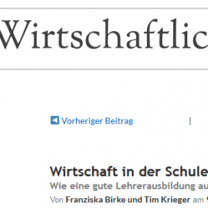 Wirtschaft in der Schule